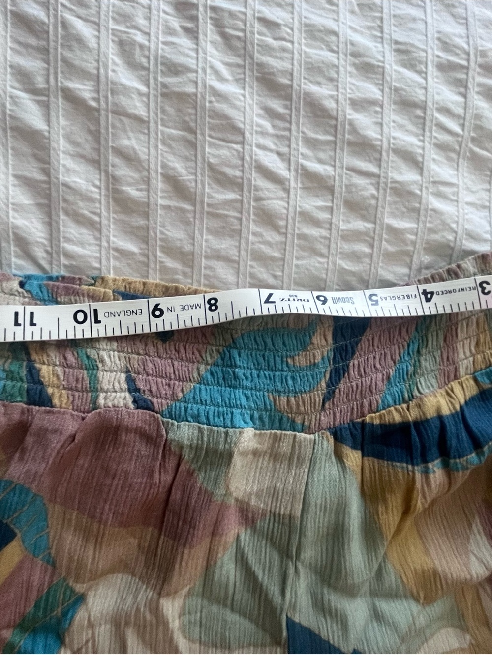 NWT O'Neill Wide Leg Floral Swirl Pants in Teal, Blue, Pink and Cream - Picture 5 of 5